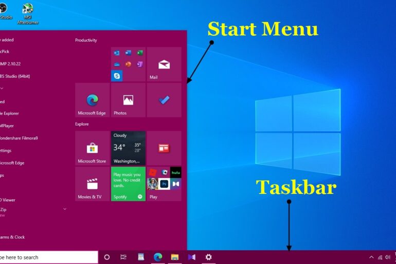 how to change taskbar color windows 10