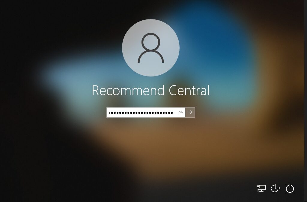 Password Box At Login Screen Is Automatically Filled With Dots