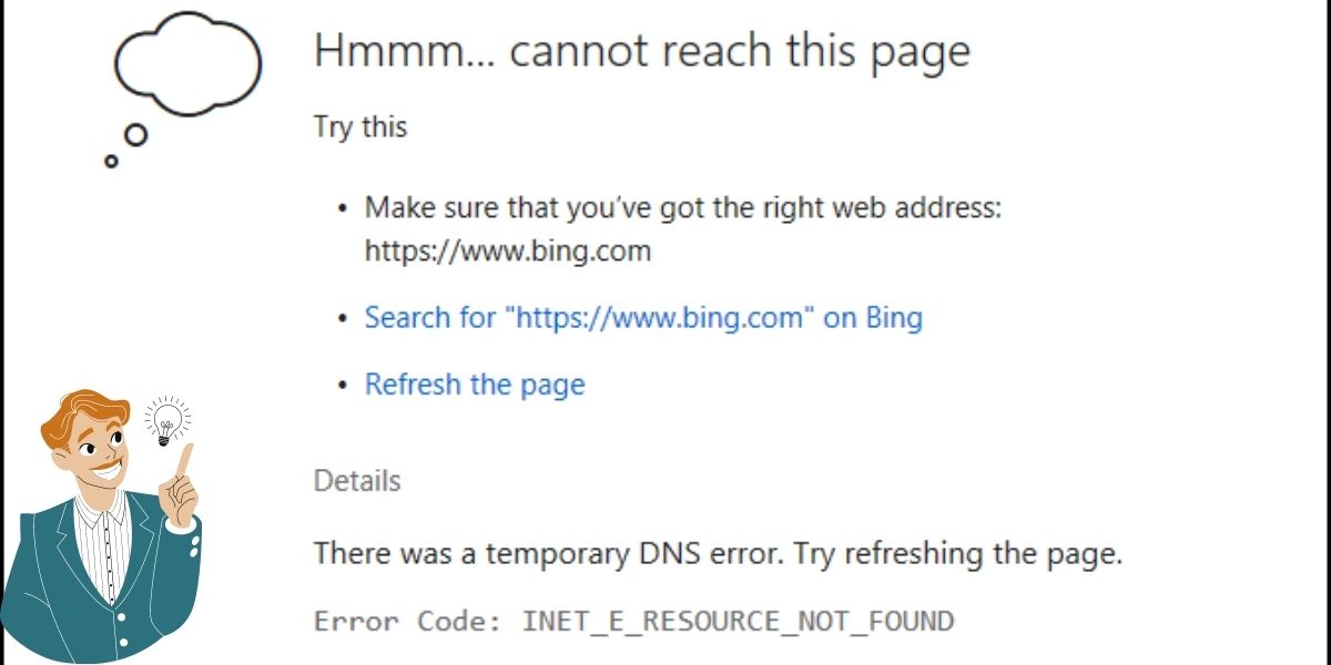 How to FIX: INET_E_RESOURCE_NOT_FOUND in MS Edge/Chrome