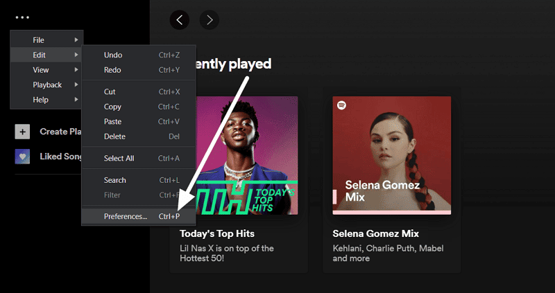 Spotify desktop - preferences