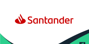 Logotipo Santander - fondo blanco